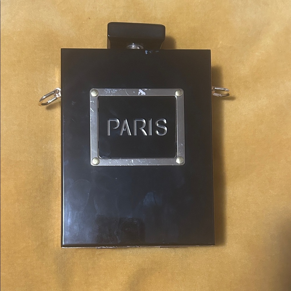 Black Paris Box Clutch